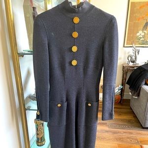 Pre-owned vintage Chanel grey dress